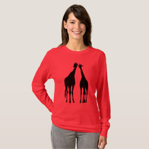 Camiseta Giraffe Pareja Silhouette - Elegir color