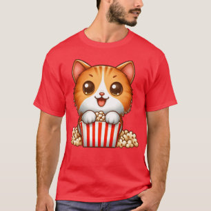 Camiseta Giraffe popcorn película de cine niño de noche