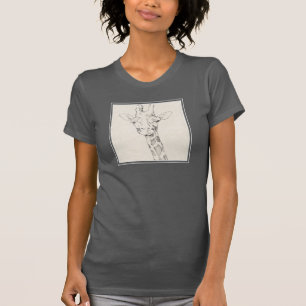 Camiseta Giraffe Portrait   Esbozo