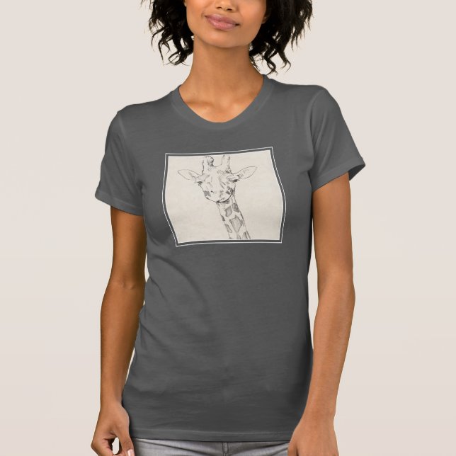 Camiseta Giraffe Portrait | Esbozo (Anverso)
