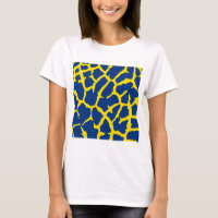 Giraffe Print Navy Yellow