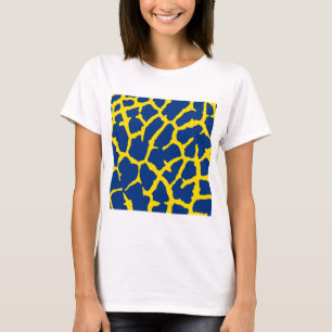 Camiseta Giraffe Print Navy Yellow
