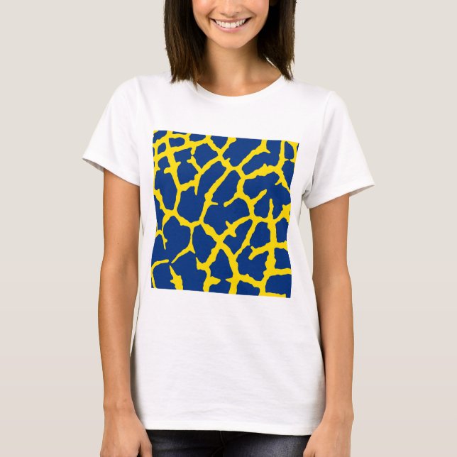 Camiseta Giraffe Print Navy Yellow (Anverso)
