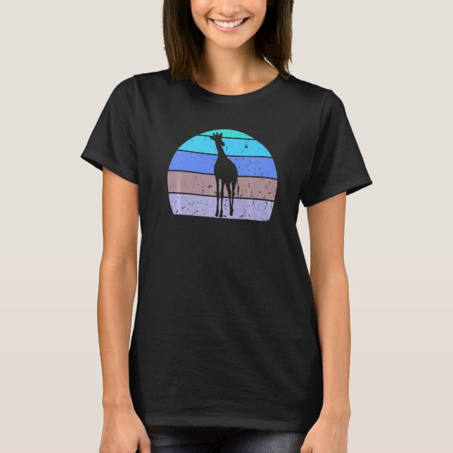 Camiseta Giraffe Retro Giraffe Silhouette African A (Anverso)