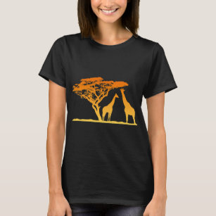 Camiseta Giraffe Safari Africano Savannah