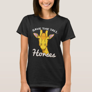 Camiseta Giraffe Salva Al Cuidador Del Zoológico De Los Cab