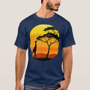 Camiseta Giraffe Salvaje Animal Safari África Sunset Sancto