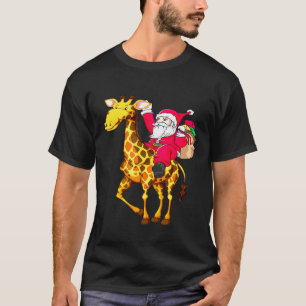 Camiseta Giraffe Santa Merry navidad navideña