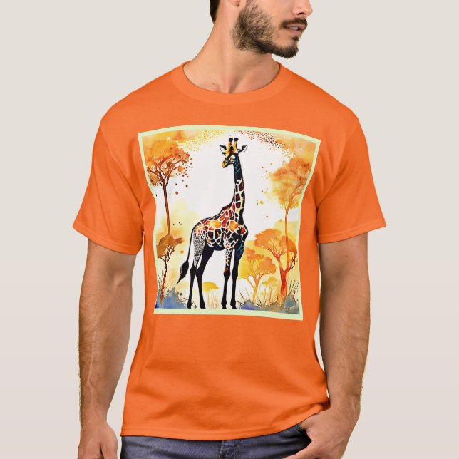 Camiseta Giraffe Savannah Art (Anverso)