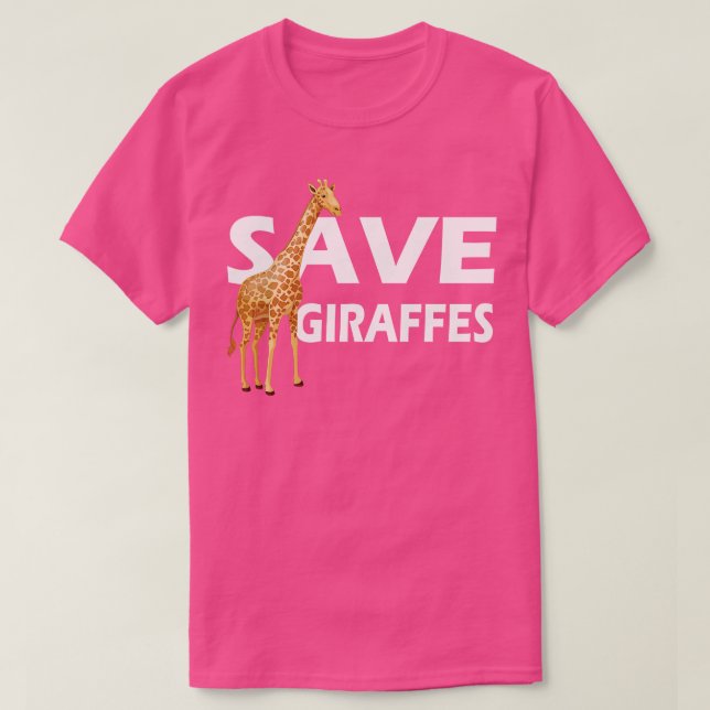 Camiseta Giraffe Save Girafes 1 (Diseño del anverso)