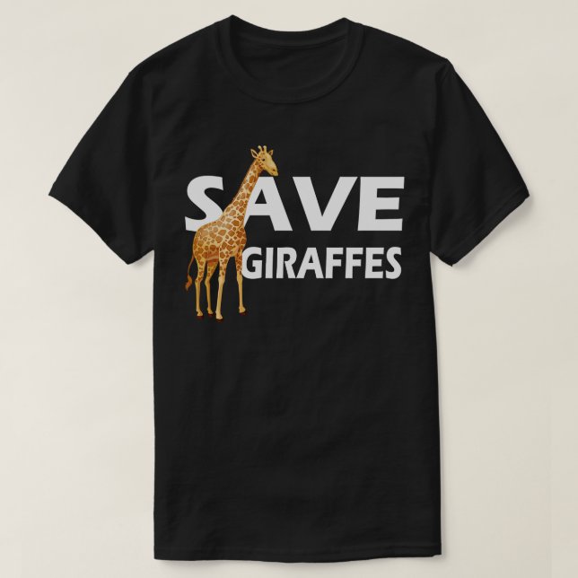 Camiseta Giraffe Save Girafes 1 (Diseño del anverso)
