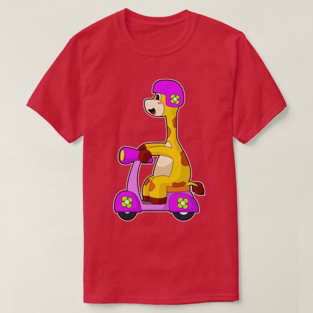 Camiseta Giraffe Scooter (Diseño del anverso)