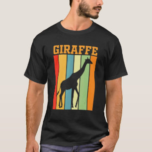 Camiseta Giraffe Shadow Silhouette In Retro Colors