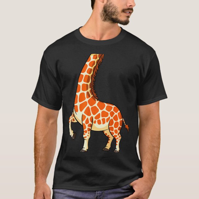 Camiseta Giraffe Shirt Adult Men Women Kids Giraffe Costume (Anverso)