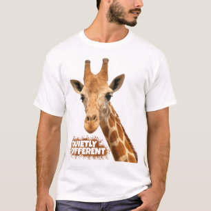 Camiseta Giraffe silenciosamente diferente - Arte Giraffe