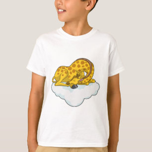 Camiseta Giraffe sobre las nubes