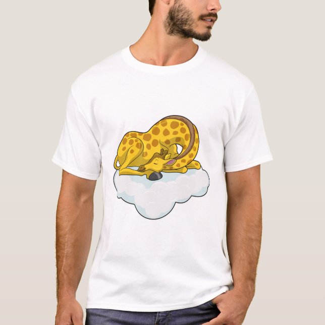 Camiseta Giraffe sobre las nubes (Anverso)