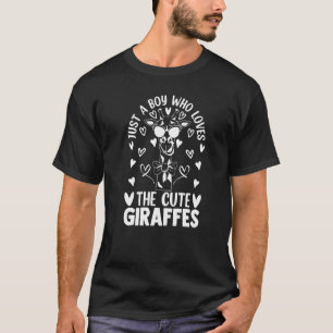Camiseta Giraffe Sólo Un Niño Que Ama A Las Cuestas Girafes