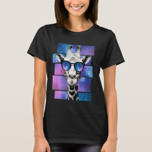 Camiseta Giraffe Space Glasses Galaxy Sungafas Meme