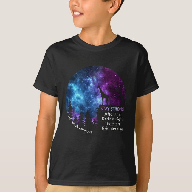 Camiseta Giraffe Suicidio Conciencia: Giraffe fuerte regalo (Anverso)