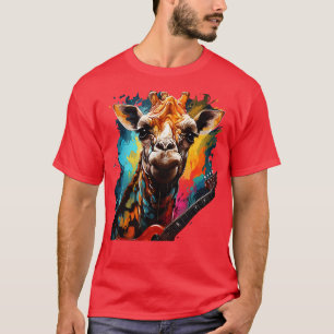 Camiseta Giraffe tocando guitarra