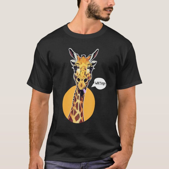 Camiseta Giraffe Tongue Out What's Up Zoo Animal (Anverso)