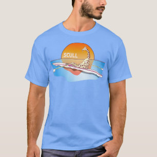 Camiseta Giraffe Un bote de remo de una sola ballena
