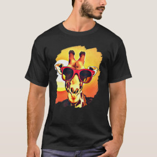 Camiseta Giraffe Usando gafas de sol Girafes Vintage