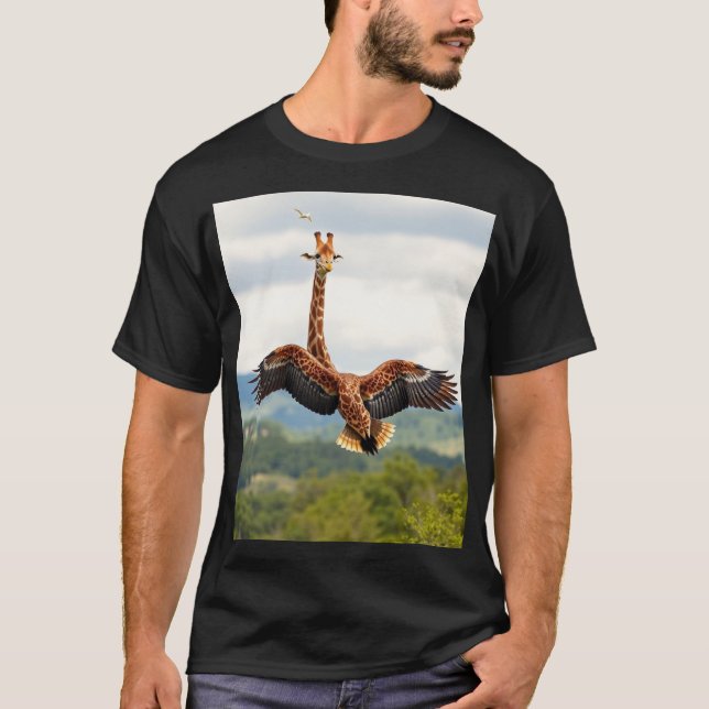 Camiseta Giraffe voladora (Anverso)