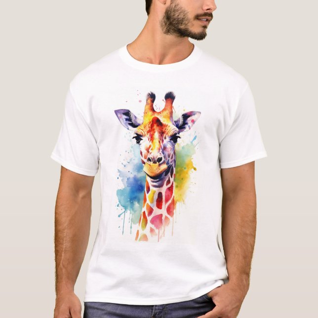 Camiseta Giraffe Watercolor (Anverso)