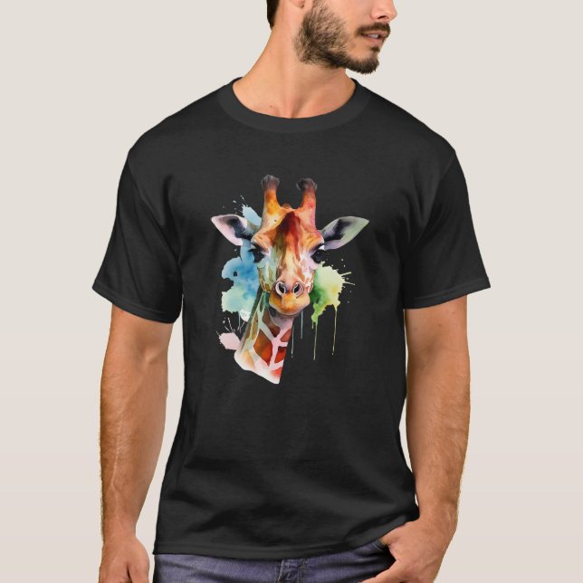 Camiseta Giraffe Watercolor (Anverso)