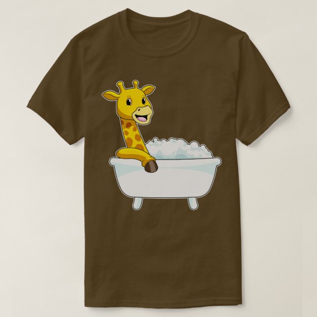 Camiseta Giraffe With Bathtub With Foam  (Diseño del anverso)