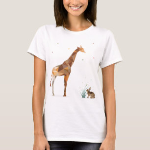 Camiseta Giraffe y conejo