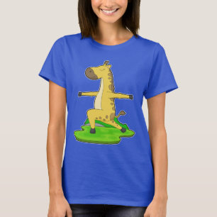 Camiseta Giraffe Yoga Fitness Gymnastics