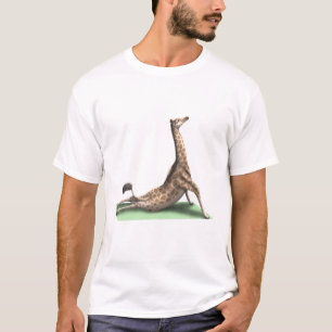 Camiseta Giraffe Yoga Pose Meditación Zen ejercicio