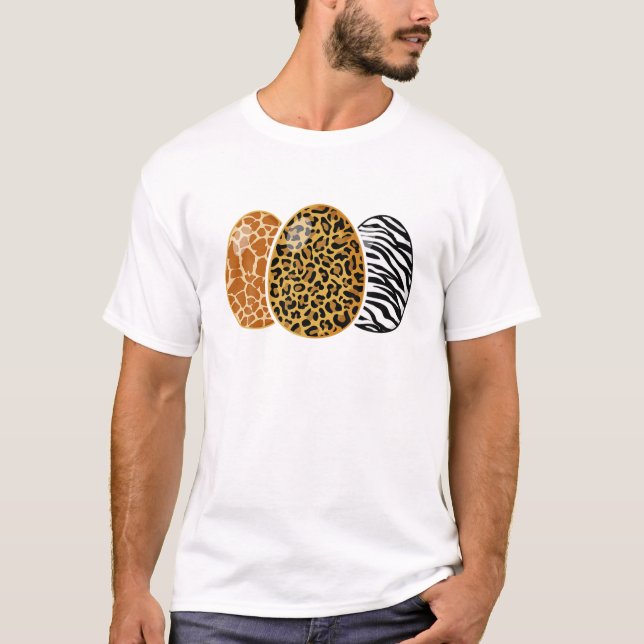Camiseta Giraffe Zebra Leopard Easter Pattern Cute East (Anverso)
