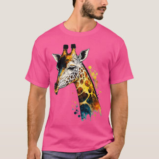 Camiseta Giraffe Zoo Safari Viajes acuáticos Naturaleza sil