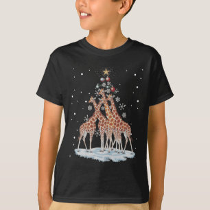 Camiseta Giraffes Árbol de Navidad Árbol de Navidad Merry C