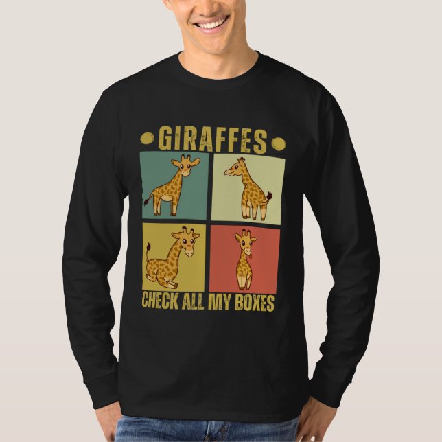 Camiseta Giraffes Check All My Boxes  Giraffes (Anverso)