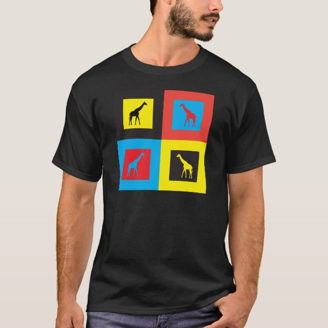 Camiseta Giraffes de colores (Anverso)