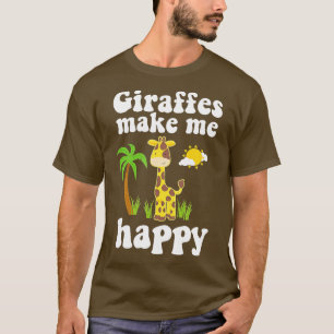 Camiseta GIRAFFES ME HACEN FELIZ Giraffe Graciosa Lover Saf
