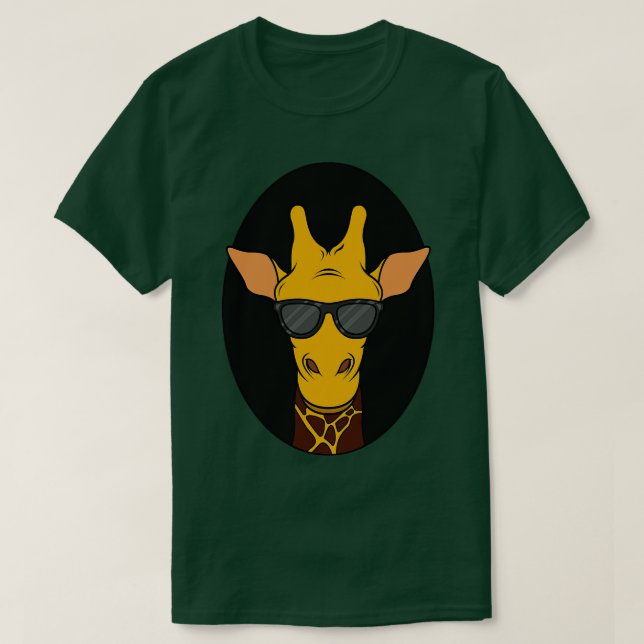 Camiseta Girafffe con gafas de sol (Diseño del anverso)