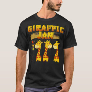 Camiseta Giraffic Jam Giraffe Art Lovely Gracioso Zoológico