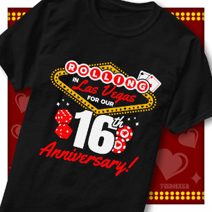 Camiseta Girando en Las Vegas Viaje de aniversario número 1