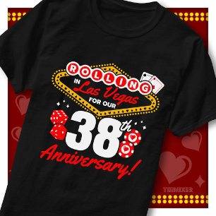 Camiseta Girando en Las Vegas Viaje de aniversario número 3
