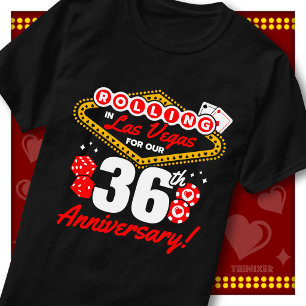 Camiseta Girando en Las Vegas Viaje de aniversario número 3