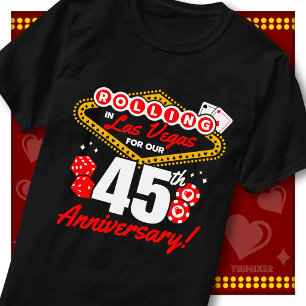 Camiseta Girando en Las Vegas Viaje de aniversario número 4