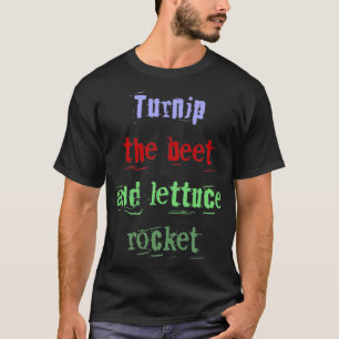Camiseta Girar el cohete de remolacha y lechuga