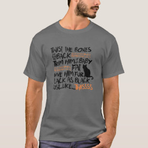 Camiseta Girar El Regalo De Disfraces De Gato Negro De Hues