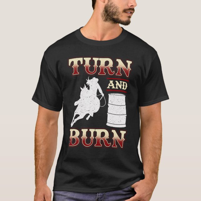 Camiseta Girar y quemar Carreras de barril (Anverso)